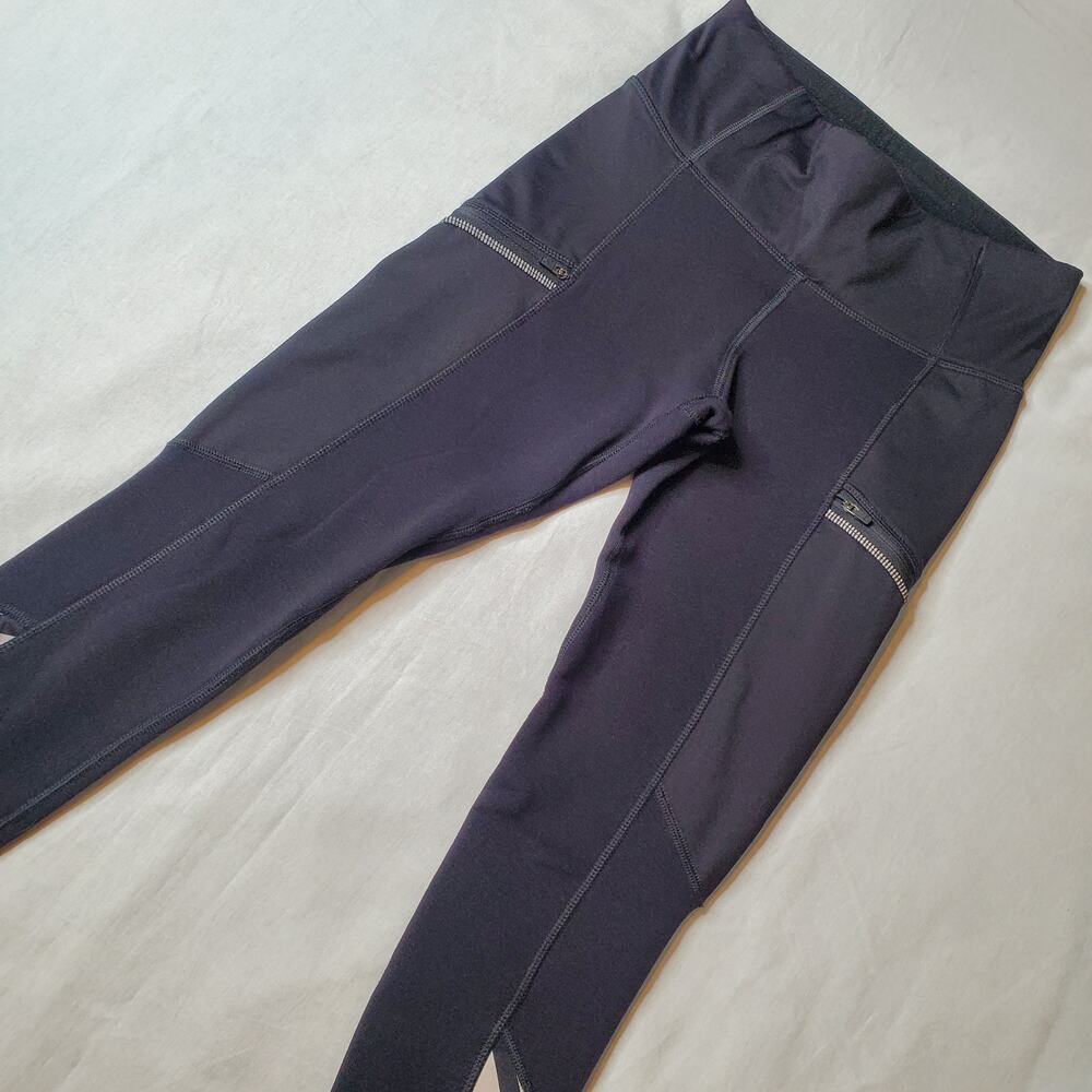Athleta Women's Size S Reflective Fleece Tights Black